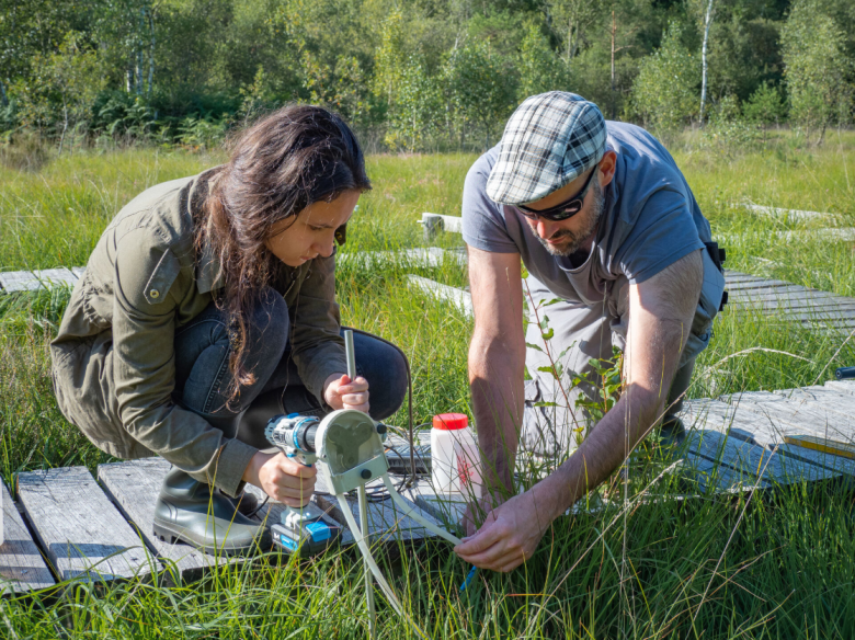 Mesures sur le site de la tourbière de la Guette
